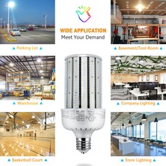 2-PACK 80W LED Corn Light AC480V Commercial Workshop Supermarket Warehouse Bulb