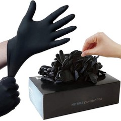 10/20/50/100pcs Black Nitrile Disposable Gloves for Work Latex Free Home Cleanin