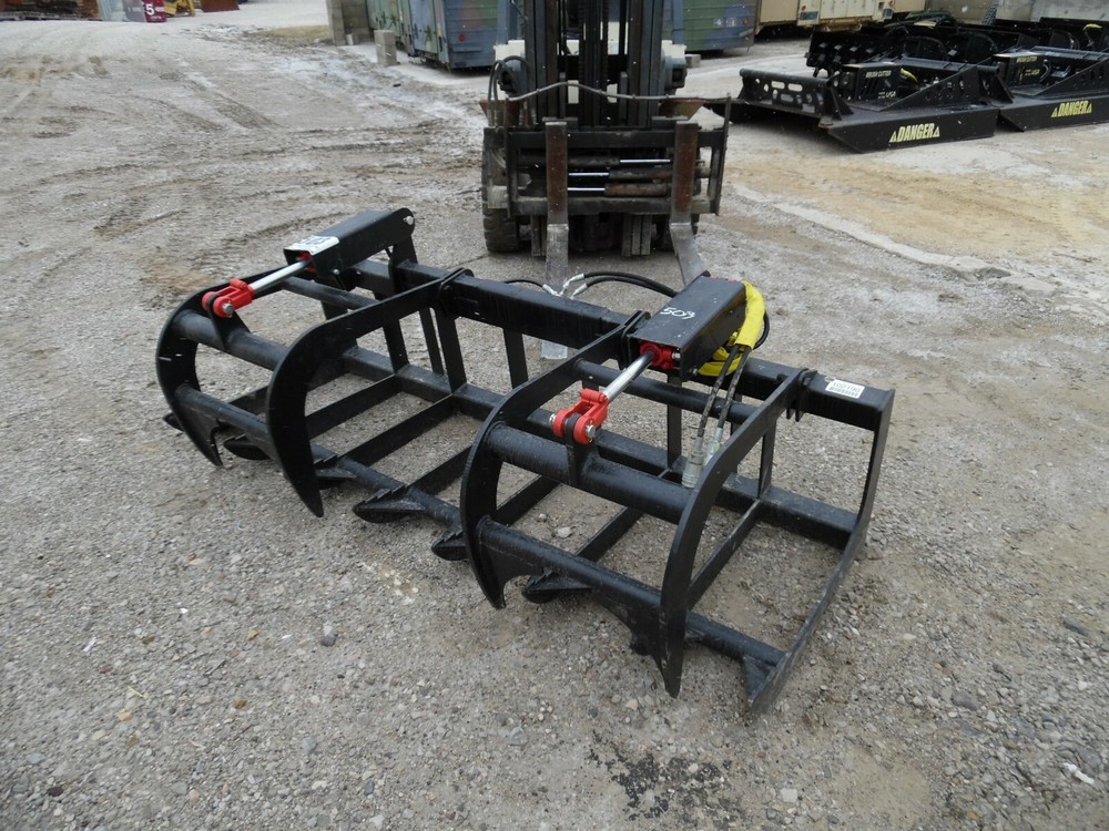 New 78″ HD Log Root brush Grapple Bucket 2 Cylinder USA made Attachment