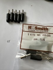 HH SMITH 494-103 BLACK BANANA PLUG 5 PCS KIT NEW IN PACKAGE 30 DAY RETURNS