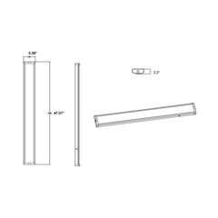 RAB GUS17-4 4 ft. LED Strip Fixture 5873LM Field Adjust 120-277V Surface Mount