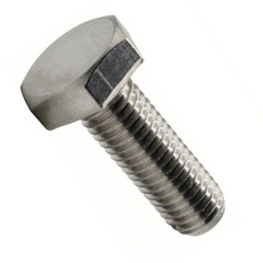 M4-0.70 x 10 mm Steel Hex Bolts, 18-8 Stainless A2, FT, UNC, DIN 933, 25 PK