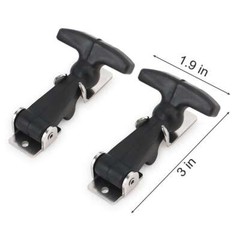 2Pcs Flexible Hood Hasp Rubber Draw T Handle Latch Stainless Steel Hardware Tool