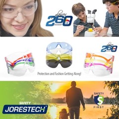 12 PAIR JORESTECH UV LENS LOT SAFETY GLASSES BULK NEW VARIETY COLORS