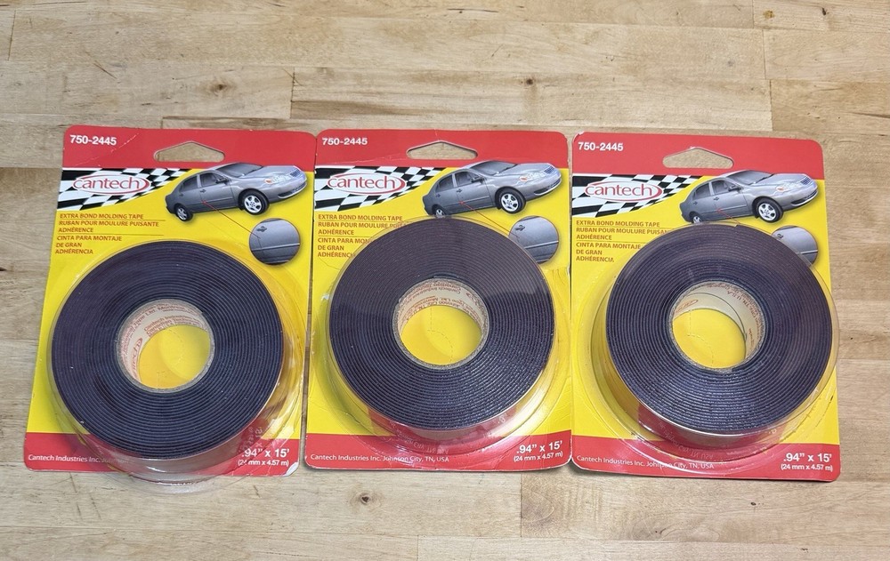 Cantech Molding Tape .94” X 15’ New Lot of 3 Rolls
