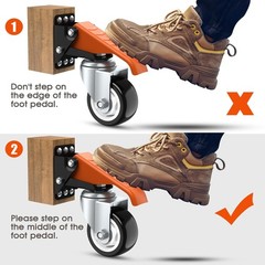Heavy Duty 880Lbs Capacity Retractable Casters Wheels Kit 3 Inch Casters Set