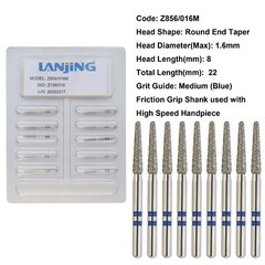20 Types Zirconia Dental Diamond Burs FG Friction Grip for High Speed Handpiece