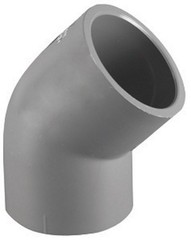 Charlotte Pipe PVC 08309 1400 Sch 80 PVC 45 Degree Elbow 1 Socket Dia. in.