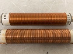 Lot of 2 Vintage Copper Wire Inductor Coils A-1616 Tube Radio Amplifier Parts