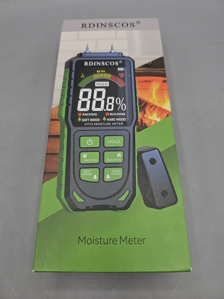 RDINSCOS Digital Wood Moisture Meter Pinless MT-28, New Open Box
