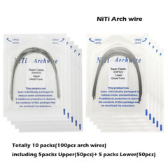 100PCS Arch Wire Orthodontic Niti Natural Ovoid Form Arches Round Rectangular