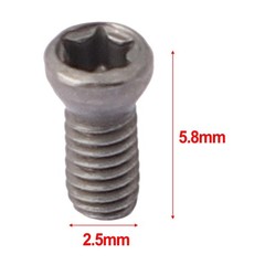50pcs Steel Lathe Carbide Blade Inserts Hexagon M2.5 X 6mm Screws Torx