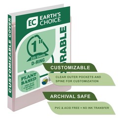 Plant-Based 1 Inch Durable D-Ring, View Binder, Eco-Friendly, USDA Certified …