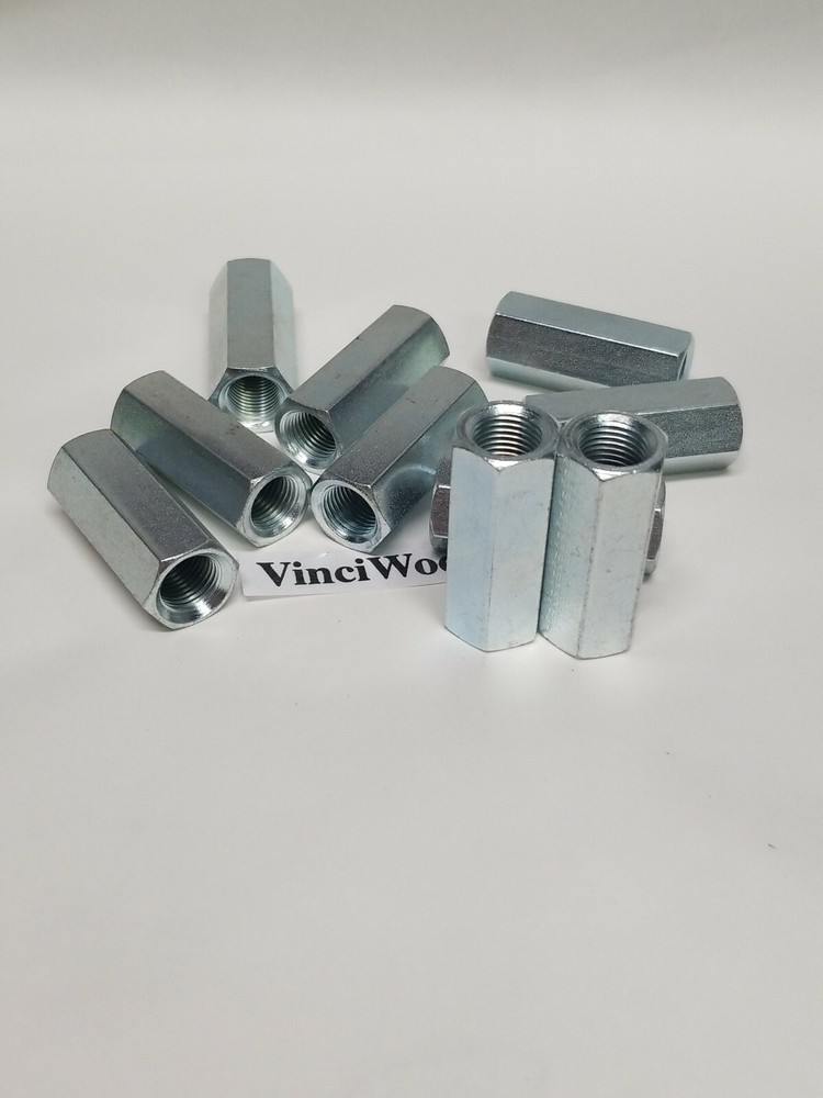 1/2-20 ×1-3/4″ Heavy Hex Coupling Nut 1-3/4″ long x 11/16″ (8 pack).