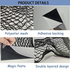 ZMD 2Pcs Universal Mesh Cargo Net with Adhesive Tape, 9.8×15.7in Small Cargo …