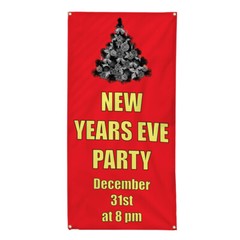 Vertical Vinyl Banner Multiple Sizes New Years Eve Party Custom Time Outdoor