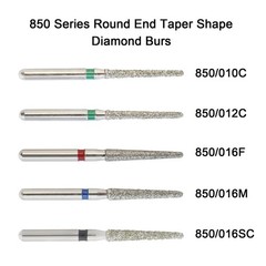 Dental Diamond Burs FG Long Surgical Bur Round Ball Taper Bur 368 801 850 856