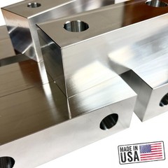 1 set 2x2x6 Aluminum Machined Soft Jaws for 6″ Kurt Vises (2 JAWS) 2 inch