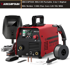 ARCCAPTAIN MIG130 Digital Screen MIG Welder 130A Flux Core Mig/Lift TIG MMA US