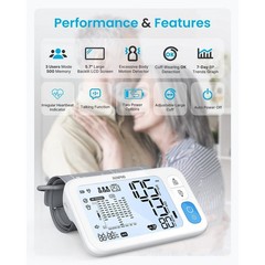 RENPHO LCD Blood Pressure Monitor Wrist Voice Broadcast Heart Rate Machine US