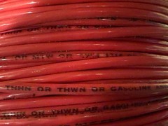 NOS Approx 300 Feet #14 Red Stranded Copper Wire THHN, THWN, MTW, Triangle A PWC