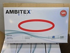 1000 AMBITEX NSM400 BLUE Nitrile Gloves 2.75 Mil Small Work Medic Powder Free