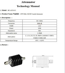 10W SMA Attenuator,10Db,Dc to 3Ghz,50 Ohm