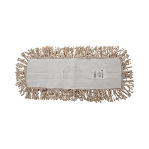 Boardwalk Industrial Dust Mop Head, Hygrade Cotton, 18 x 5, White