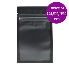 5x7in Matte Clear Front Black Back Foil Mylar Flat Zip Lock Bag w/ Machine C03
