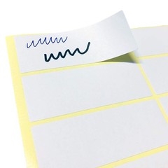 300 Pieces – White Sticky Labels to Write On, Blank Stick On Adhesive Sticker…
