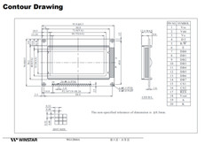 WG12864A-TFK-V#N Winstar 128×64 Monochrome Graphic LCD Display White Backlight