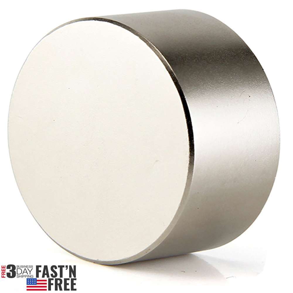 N52 Large Disc Round Neodymium Rare Earth Magnet Big Super Strong Huge 1.6″x0.8″