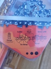 (3 Pack) 12″ Chainsaw Chains 1/4″LP/ 0.043/ 64DL 71PM3-64