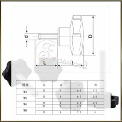 Thumb Screw Plastic Hexagonal Head M4 M5 M6 M8 M10 Hand Tighten Grip Knob Bolt