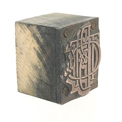 Vintage Letterpress Printing Block Printers Plate BT&T Co B&TT BTT&Co Monogram