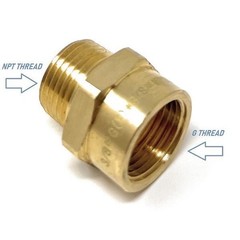 G Thread (Metric BSPP) Female to NPT Male Adapter – Lead Free (3/8″ x 3/8″)