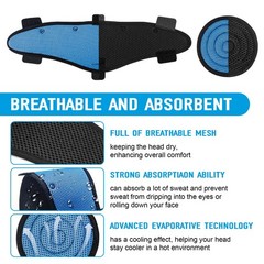 4 Pack Hard Hat Top Pad and Sweatband Sets for Safety Helmet, Washable Hard H…