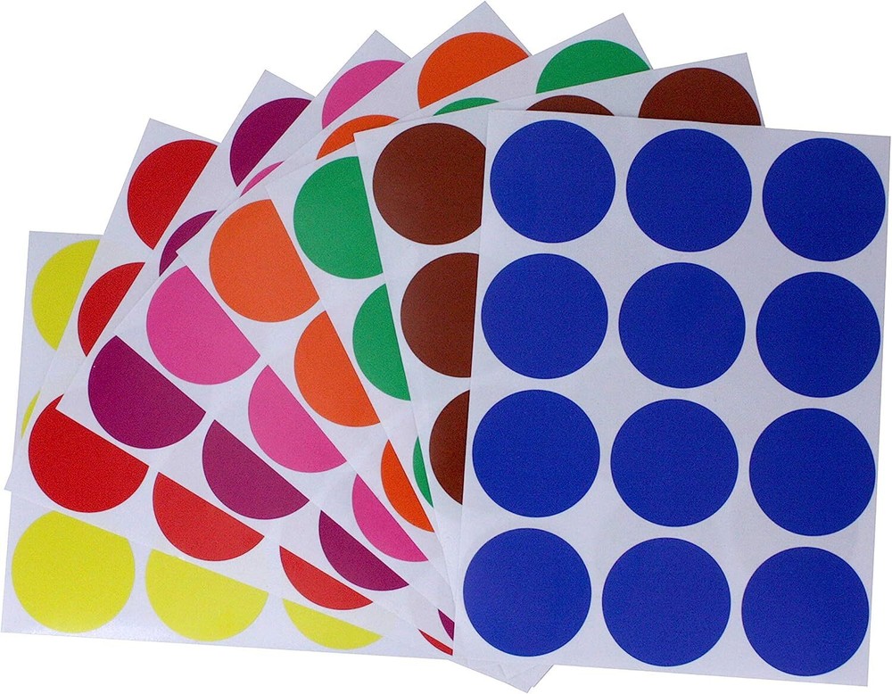 Royal Green Circle Dot Stickers 1.5 Inch (38mm) Color-Coding Labels 300 Pack
