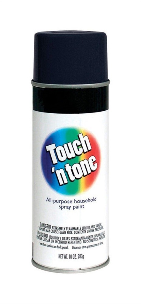 Rust-Oleum 55275830 Touch n Tone Flat Black Spray Paint 10 oz. (Pack of 6)