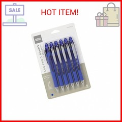 Office Depot Retractable Ballpoint Pens With Grip, Medium Point, 1.0 mm, Blue Ba