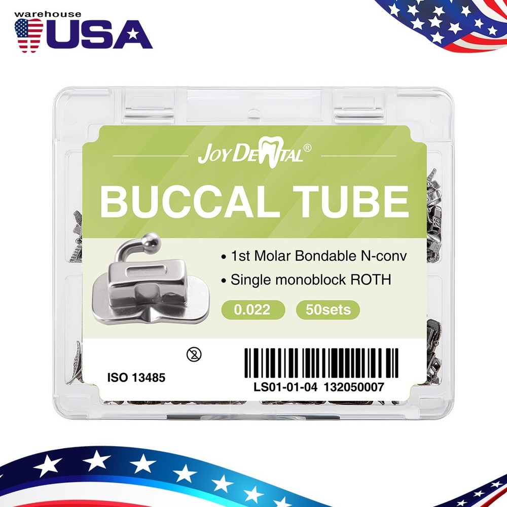 50Sets Dental Orthodontic Buccal Tube 1st 2nd Molar Roth /MBT 022 Bondable