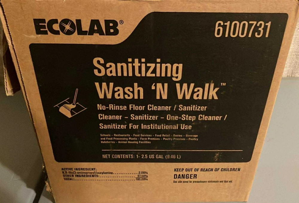 Ecolab Sanitizing Wash ‘N Walk 2.5 Gallon