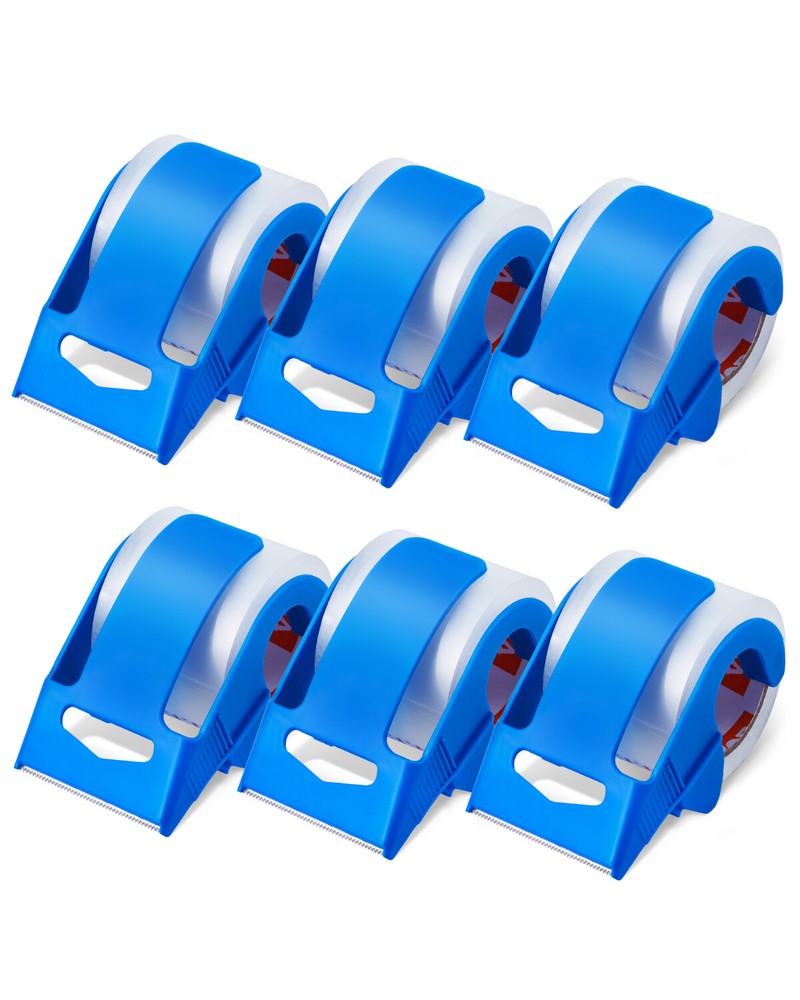 Clear Packing Tape 6 Rolls 25 Yards Clear Shipping Tape with Dispenser 2.7 Mil