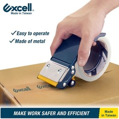 Excell Handheld Safety Tape Dispenser for 2″ Tape 3″ Core, Heavy Duty w/o Tape