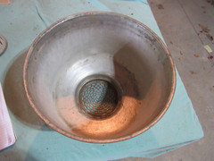 Vtg 14″ Galvanized Steel Milk Strainer Filter Sieve 3pc Lot Antique Steampunk F6