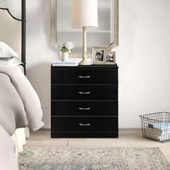 LEADZM 4 Drawers Dresser, Dresser Chest of Drawers for Home Office