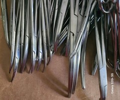 Lot of 200+ Assorted Tissue Forceps Straight, curved, tissue and scissors..