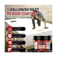 RV Roof Sealant 1 Gallon, RV Roof Coating Quick Drying Solar Reflective, Leak…
