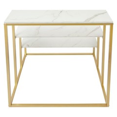 Gold+White 3-Tier Retail Table Display Rack for Bag Shoes Organizer Stand NEW