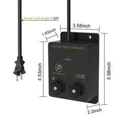 2 Mile Electric Fence Energizer for Preventing Wild Animals 8 Acres 120 Volt